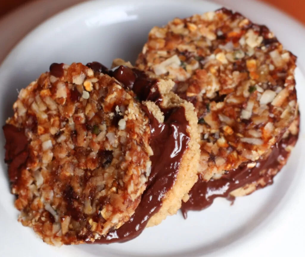 caramel coconut cookies