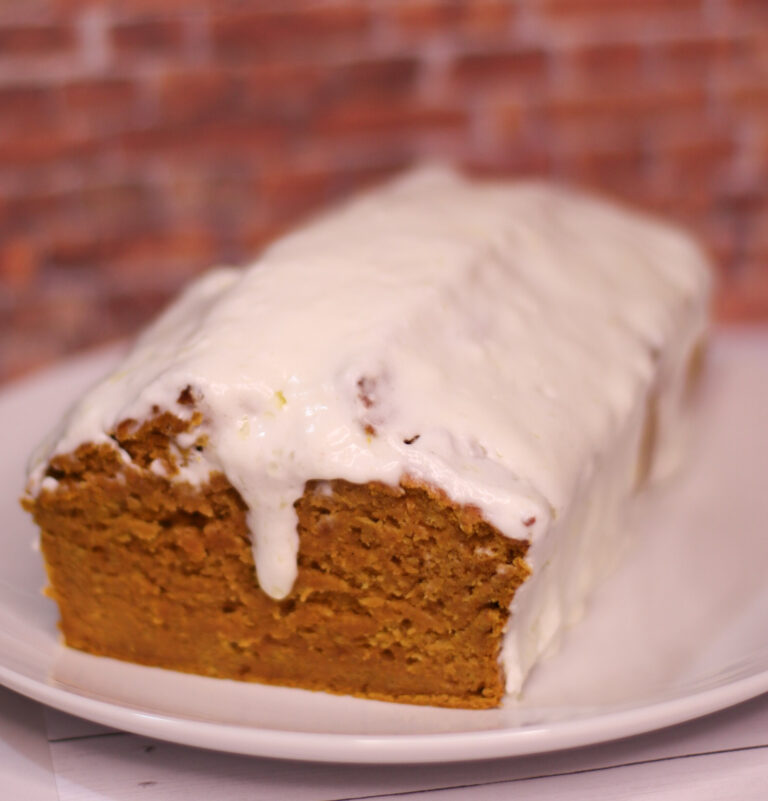 easy pumpkin bread with cream cheese frosting