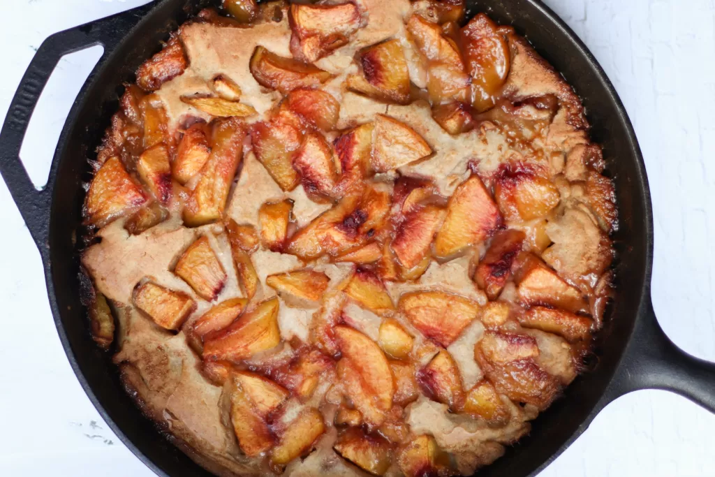 peach cobbler cast iron