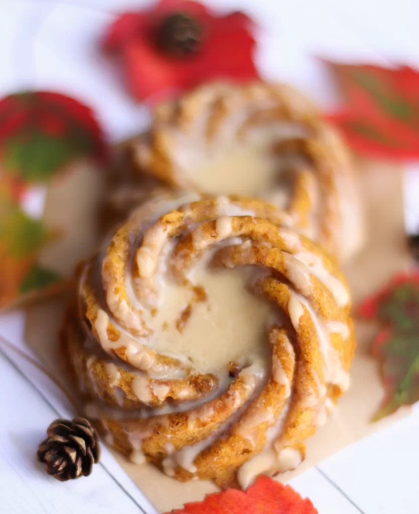 pumpkin bundt cake with maple glaze