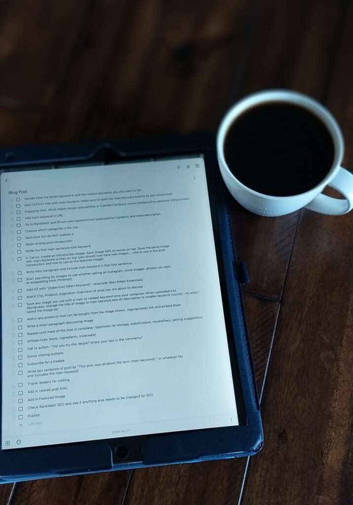 content for lifestyle blog