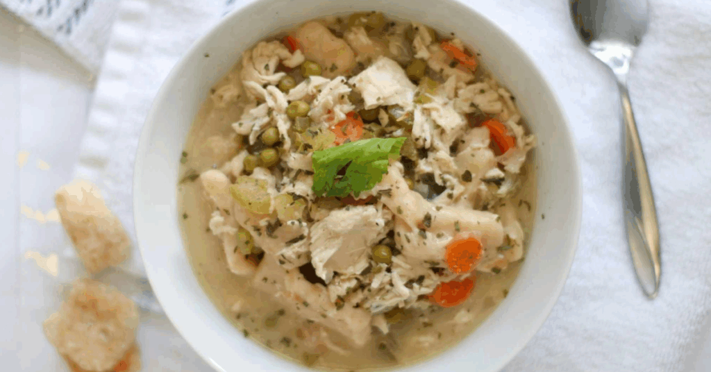 chicken and dough drop soup