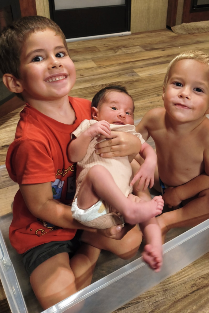 Kids living in an RV full time with their family