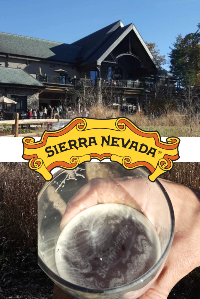 Sierra Nevada Asheville beer garden outdoor seating at popular kid friendly brewery with food and views