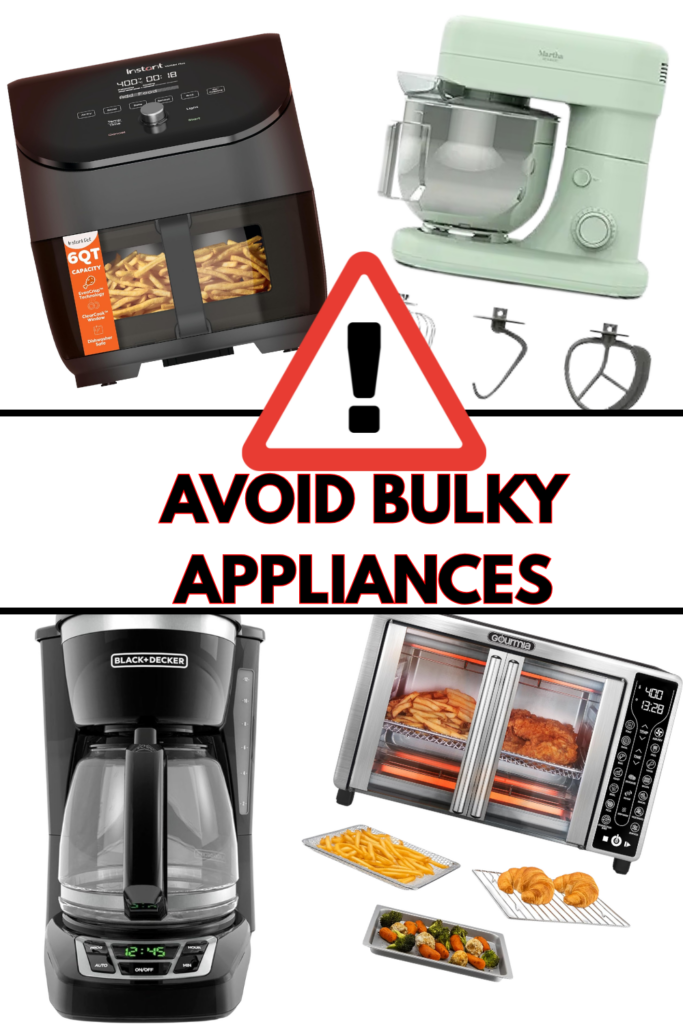 a photo of RV kitchen essentials to AVOID