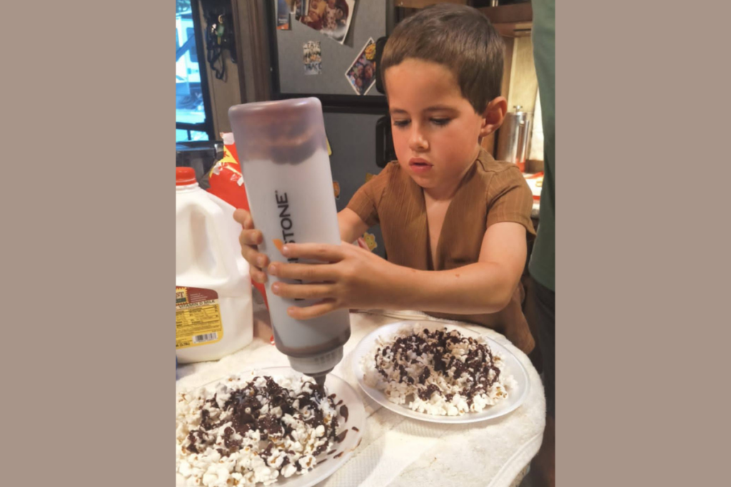 101 RV Homeschool: The Best Guide to Homeschooling While Full-Time RVing 4 Child using creativity through play, building forts, and imaginative activities as part of RV homeschooling and flexible homeschool learning environment