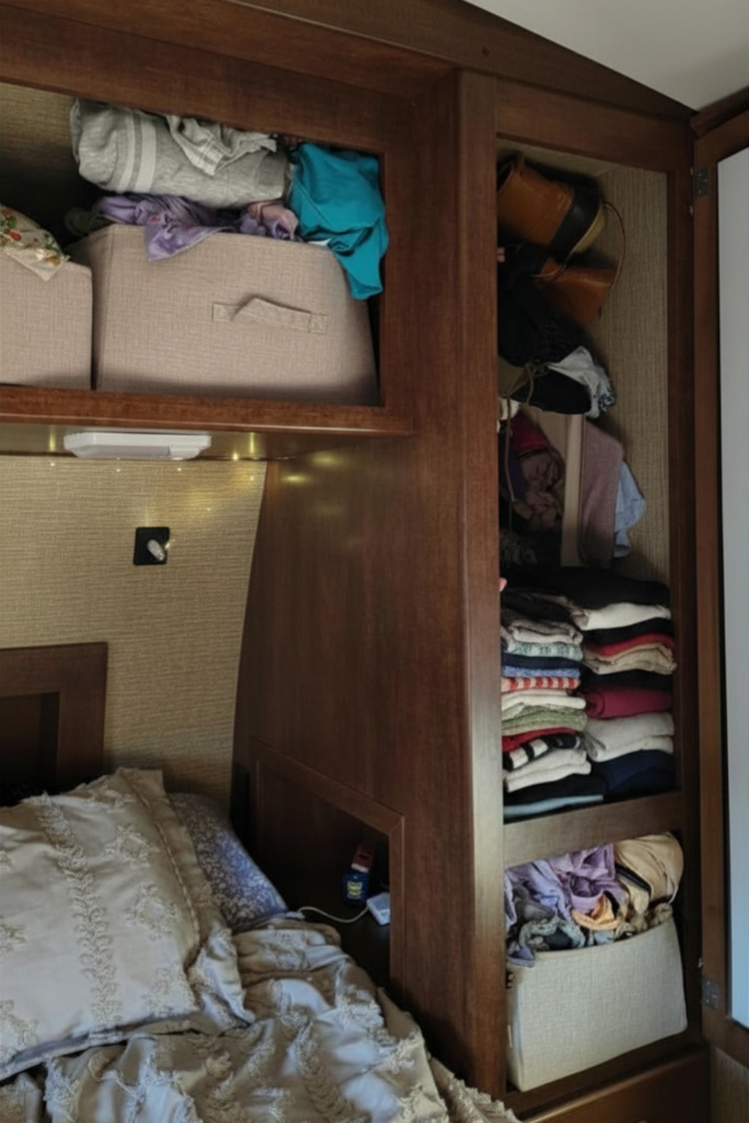 29 Genius RV Storage Ideas for Small Spaces with Kids 10 RV storage ideas for clothes with hanging organizers and bedroom storage solutions to maximize interior space